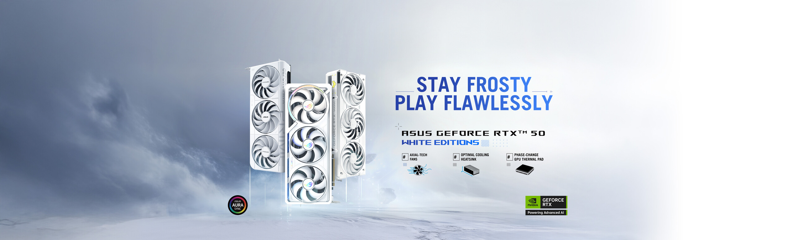 ASUS GeForce RTX 50 White Editions banner