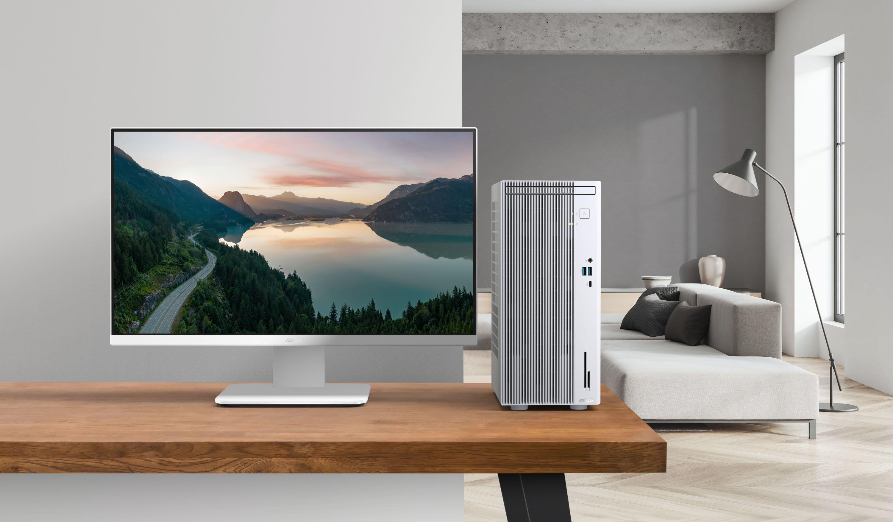 An ASUS V500 setup at a desk